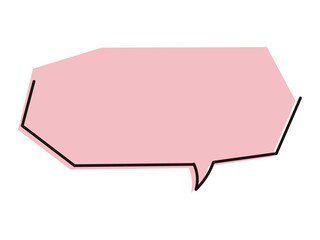手描きの吹き出し_すきま_多角形