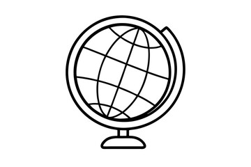 globe earth icon symbol vector, world planet earth vector illustration

