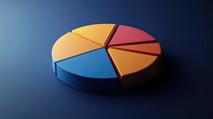 Obraz premium 3D circular infographic of business cost categories, with space for copy.