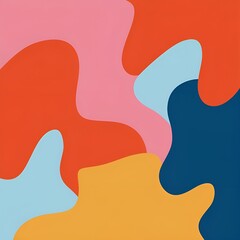 Abstract Color Play: A Symphony of Shapes and Hues