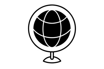 globe earth icon symbol vector, world planet earth vector illustration

