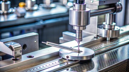 Precision tool measuring the exact dimensions of a product with data readout, [quality control], [precision engineering]