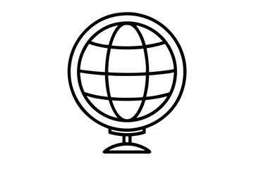 globe earth icon symbol vector, world planet earth vector illustration

