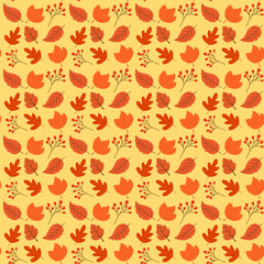 autumn leaves seamless pattern