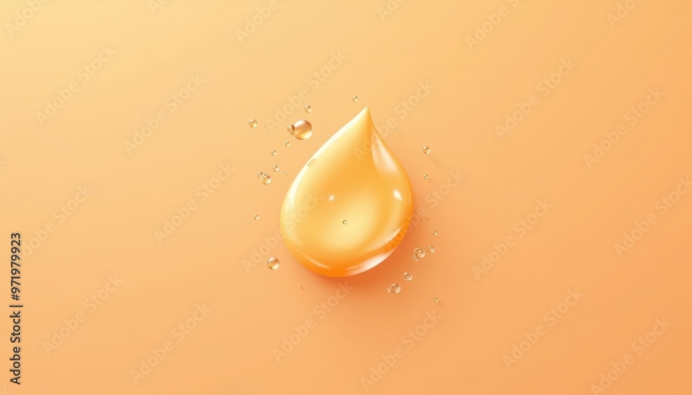 Poster  Golden droplet a symbol of purity and value