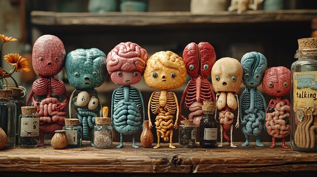 A playful take on excretion, with animated bodily organs like kidneys "talking" about their functions.