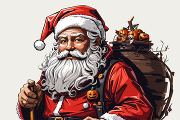 halloween santa claus illustration