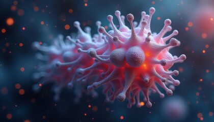  Vibrant 3D rendering of a futuristic glowing corallike structure