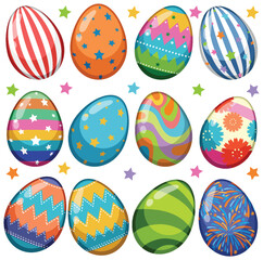 Colorful Easter Eggs Pattern