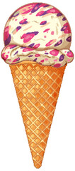 Colorful Ice Cream Cone Delight