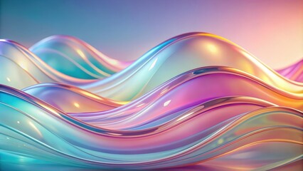 Abstract soft gradient pastel background with wavy glassmorphism effect , pastel, gradient, abstract, wavy, soft