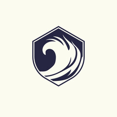 ocean wave logo vector