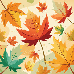 Obraz premium autumn leaves illustration