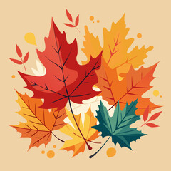 Obraz premium autumn leaves illustration