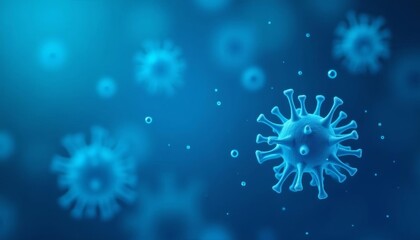 Obraz premium Viral Infection A CloseUp Look at the Battle Within