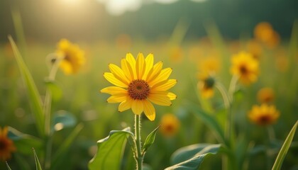 Obraz premium Bright and Beautiful A Field of Sunflowers