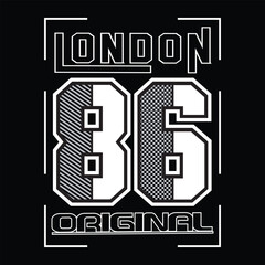 urban london, slogan tee typography graphic design, trendy apparel print, illustration art, letter style - vector

