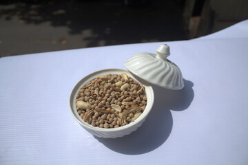 Sagu Lemak Asli Sarawak with different flavour such as salted egg, peanut and anchovies. Sagu Sago Medong Dalat Sarawak. Makanan tradisional sarawak