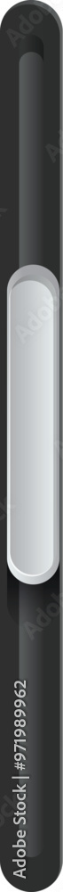 Aufkleber simple black loading bar with a silver indicator showing progress on a white background
