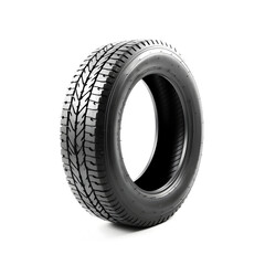 Obraz premium Closeup of Isolated Radial Tire on Plain White Background