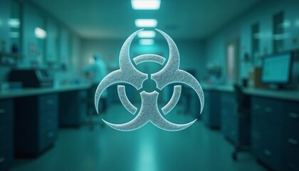  Biohazard alert in a laboratory setting