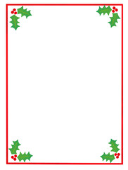 christmas holly frame