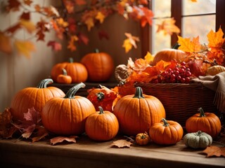 autumn with a fall background