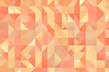 Fototapeta premium Peach Fuzz Background with Geometric Squares and Triangles in Minimalistic Seamless Pattern