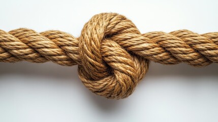 Close-up of a Knotted Rope Generative AI