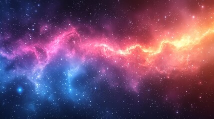 Obraz premium Colorful Galaxy Nebula in Outer Space Generative AI