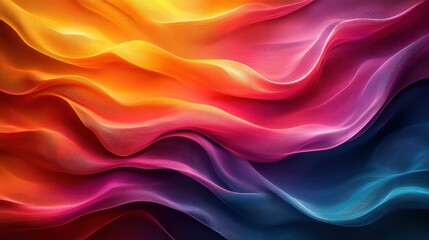 Obraz premium digital illustration abstract backgroun with colorful twiste lines wide horizontal creative wallpaper