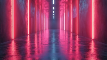 looping animation abstract backgroun with neon lines empty stage an laser beams