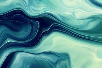 Fototapeta premium Abstract Liquid Swirls: A captivating abstract background showcasing mesmerizing fluid swirls in shades of teal, blue, and black. Perfect for modern, elegant designs. 