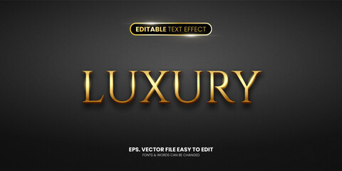 Luxury gold script editable text effect, elegant gold style