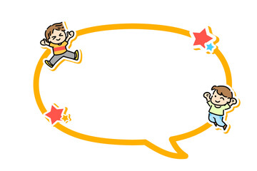 子供　ジャンプ　フレーム