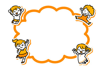 子供　ジャンプ　フレーム