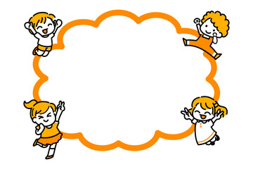 子供　ジャンプ　フレーム