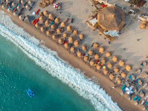Drone View Prinos Beach, Himare Albania
