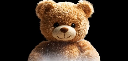 a close up of a teddy bear

