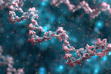 Fototapeta premium Abstract technology science concept with a DNA molecules and biology vector.