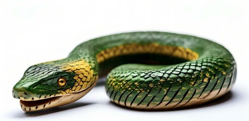 Fototapeta premium close up of a green snake