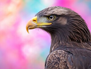 Obraz premium eagle isolated on colorful background