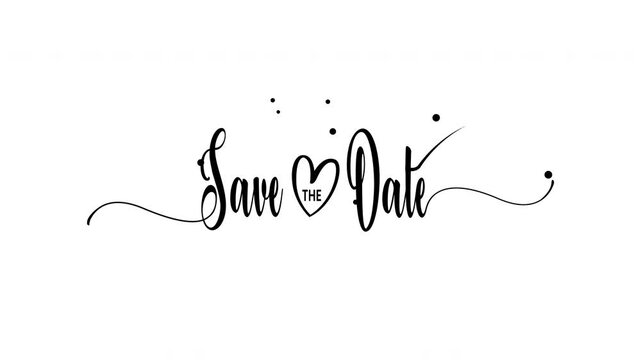animated save the date text animation