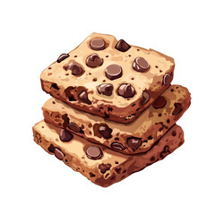cookies with chocolate chips. Cookie day isolated vector illustration, logo, icon