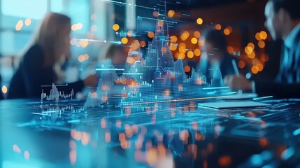 Corporate team using AI-powered ESG analytics tools