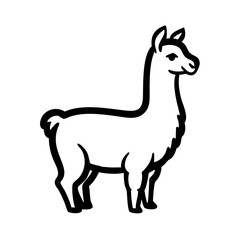 Adorable Alpaca Vector Illustration - SVG Files, Cricut Cut Files, Clipart, and T-Shirt Graphics