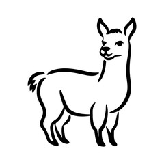 Adorable Alpaca Vector Illustration - SVG Files, Cricut Cut Files, Clipart, and T-Shirt Graphics