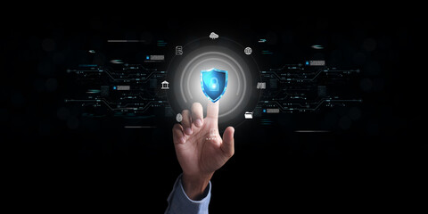 cyber security concept, Login, User, identification information security and encryption, secure Internet access, cybersecurity, secure access to user's personal information