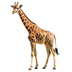 Fototapeta premium Giraffe Isolated on transparent background.