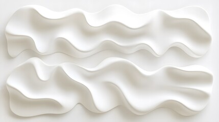 Obraz premium Abstract White Wavy Background